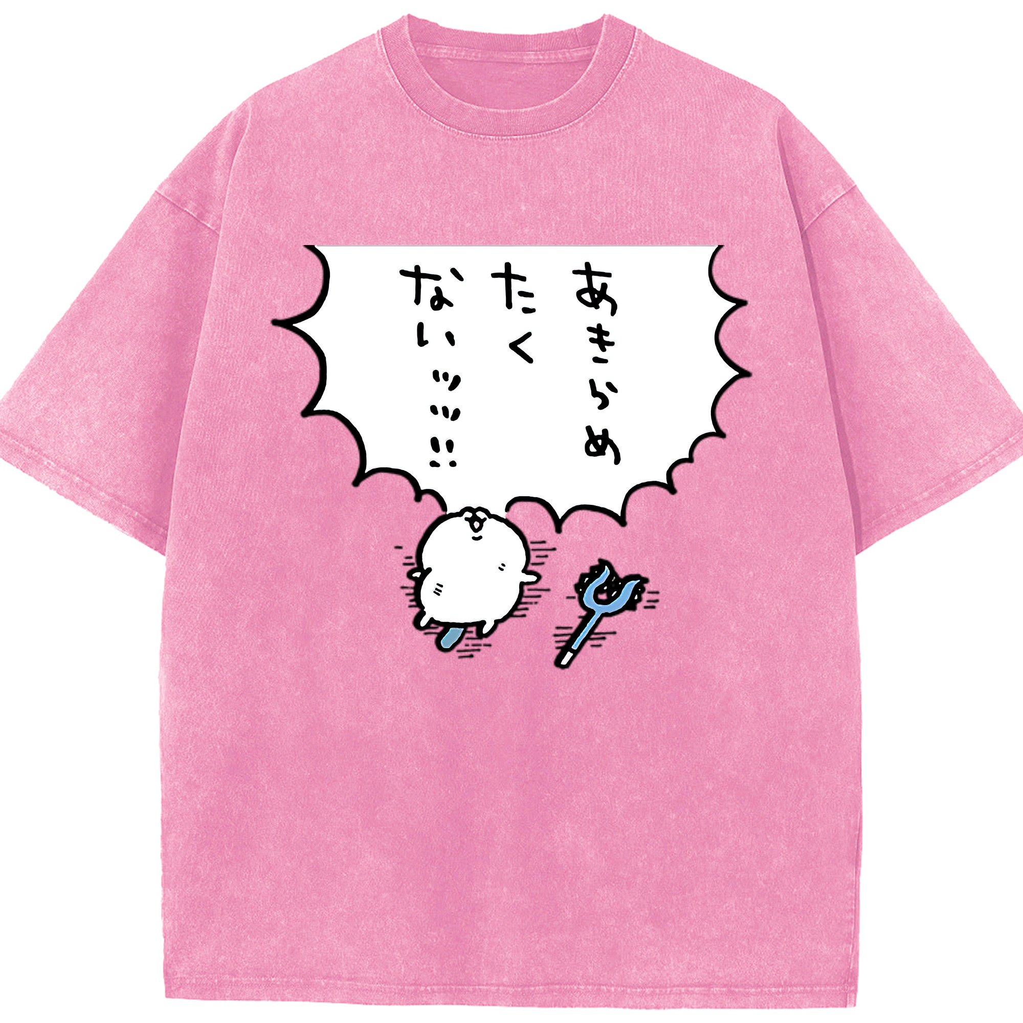 （画像用） ちいかわ ちいかわ Chii-kawa chiikawa 綿100% ヴィンテージ風 半袖Tシャツ（フロントプリント）